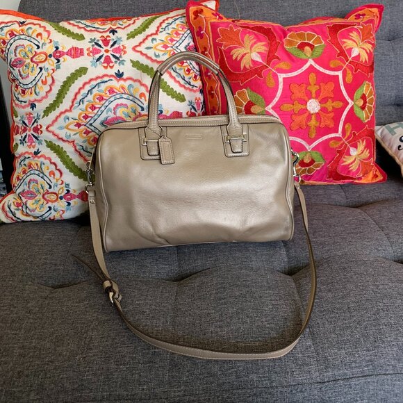 Leather Coach Bag with Strap - Picture 1 of 13